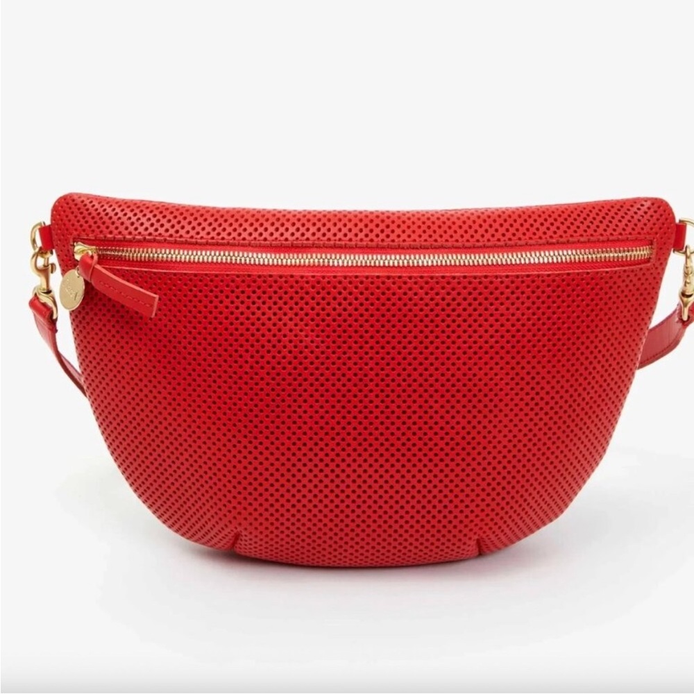 Clare V Tomato Red Grande Fanny NWT